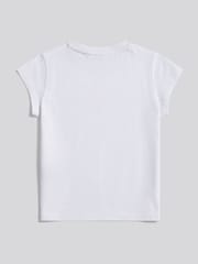 U.S. Polo Assn White Script Logo Cap Sleeve T-Shirt - Image 6 of 7