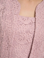 Gina Bacconi Pink Marilou Lace & Satin Dress & Jacket - Image 4 of 8