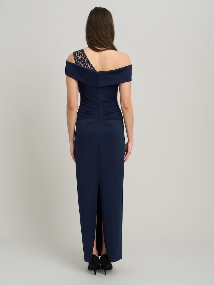 Gina Bacconi Mandie One Shoulder Lace Detail Maxi Dress - 圖片 2/5