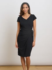 Gina Bacconi Dita Wrap Skirt Crepe Dress - Image 1 of 6