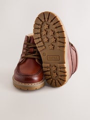 Tan Brown Apron Lace Up Boots - Image 4 of 6