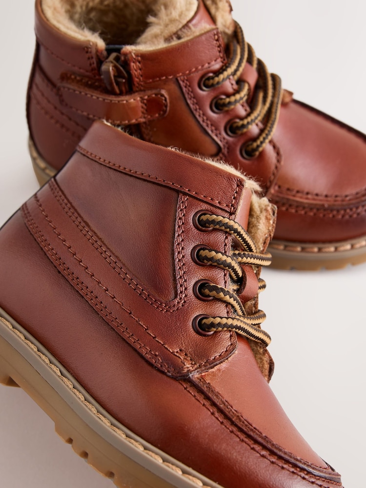 Tan Brown Apron Lace Up Boots - Image 6 of 6 Tan Brown Apron Lace Up Boots - Image 6 of 6