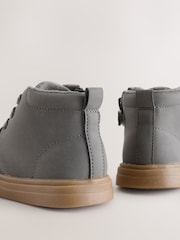 Grey Standard Fit (F) Warm Lined Lace up Boots - Image 4 of 5