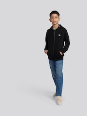 Lee Black Boys Badge Zip Through Hoodie - Image 3 of 8