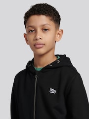 Lee Black Boys Badge Zip Through Hoodie - Image 5 of 8