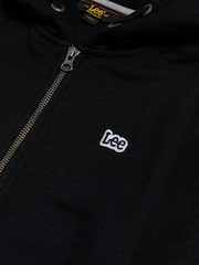 Lee Black Boys Badge Zip Through Hoodie - Image 8 of 8