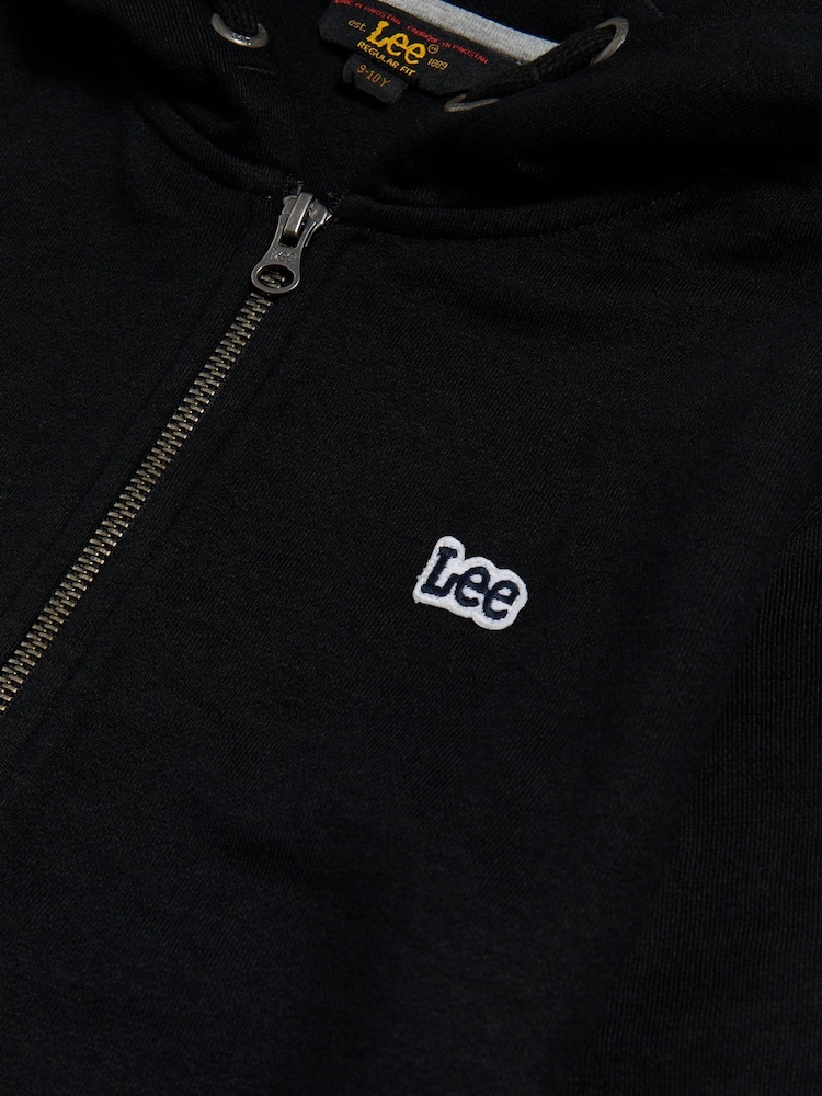 Buy Lee Black Boys Badge Zip Through Hoodie from the Next UK online shop