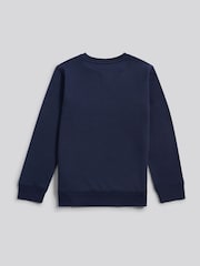 Lee Navy Blazer Badge Crew Neck Jumper - Image 2 of 3