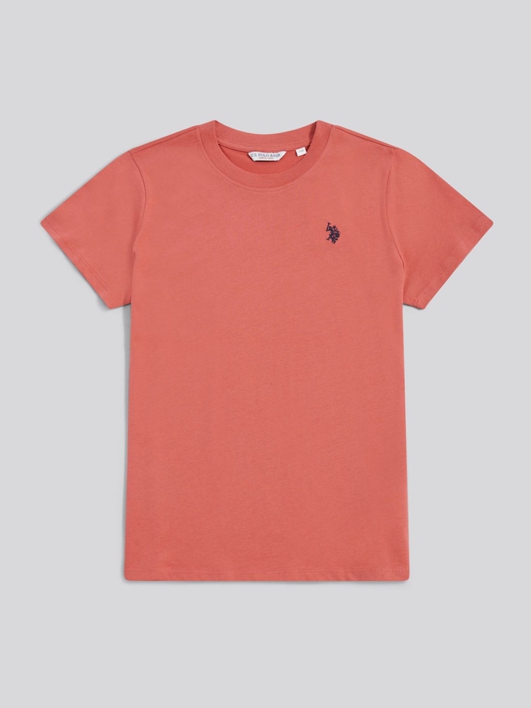 U.S. Polo Assn. Mineral Red Crew Neck Double Horsemen T-Shirt - Image 1 of 3 U.S. Polo Assn. Mineral Red Crew Neck Double Horsemen T-Shirt - Image 1 of 3