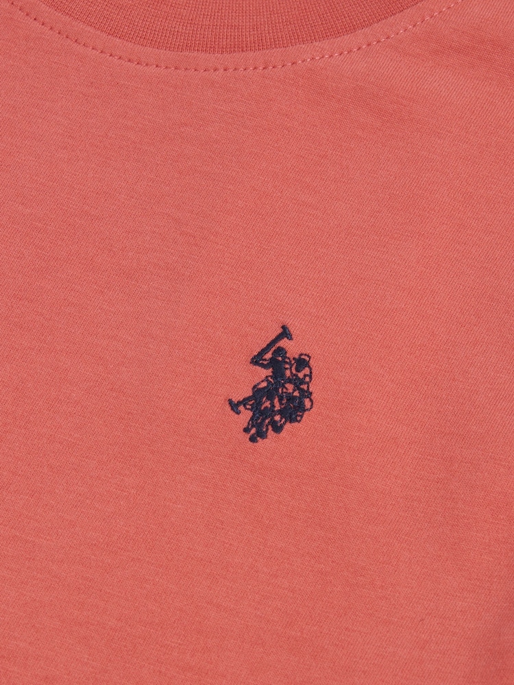 U.S. Polo Assn. Mineral Red Crew Neck Double Horsemen T-Shirt - Image 3 of 3 U.S. Polo Assn. Mineral Red Crew Neck Double Horsemen T-Shirt - Image 3 of 3