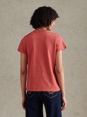 Mineral Rot - U.S. Polo Assn. Rundhals-T-Shirt mit doppeltem Reitermotiv - Bild 4 von 7