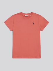 Mineral Rot - U.S. Polo Assn. Rundhals-T-Shirt mit doppeltem Reitermotiv - Bild 5 von 7