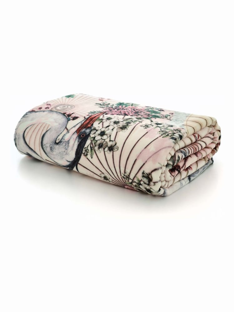 Deyongs Sakura Sunshade Fleece Throw - Image 3 of 3 Deyongs Sakura Sunshade Fleece Throw - Image 3 of 3