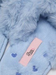 Boux Avenue Blue Heart Embroidered Crossband Slippers - Image 6 of 6