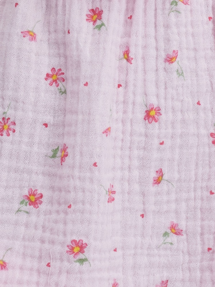 Boux Avenue Pink Floral Cotton Pyjamas Set - Image 6 of 6