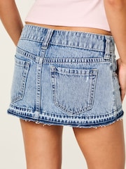 Hollister Ultra Bajo Rise Denim Micro Mini Skirt - Imagen 3 de 4