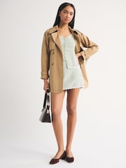 Abercrombie & Fitch Green Linen Fold Top - Image 5 of 7