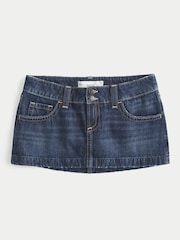 Hollister Blue Ultra Low Rise Denim Mini Skirt - Image 5 of 5