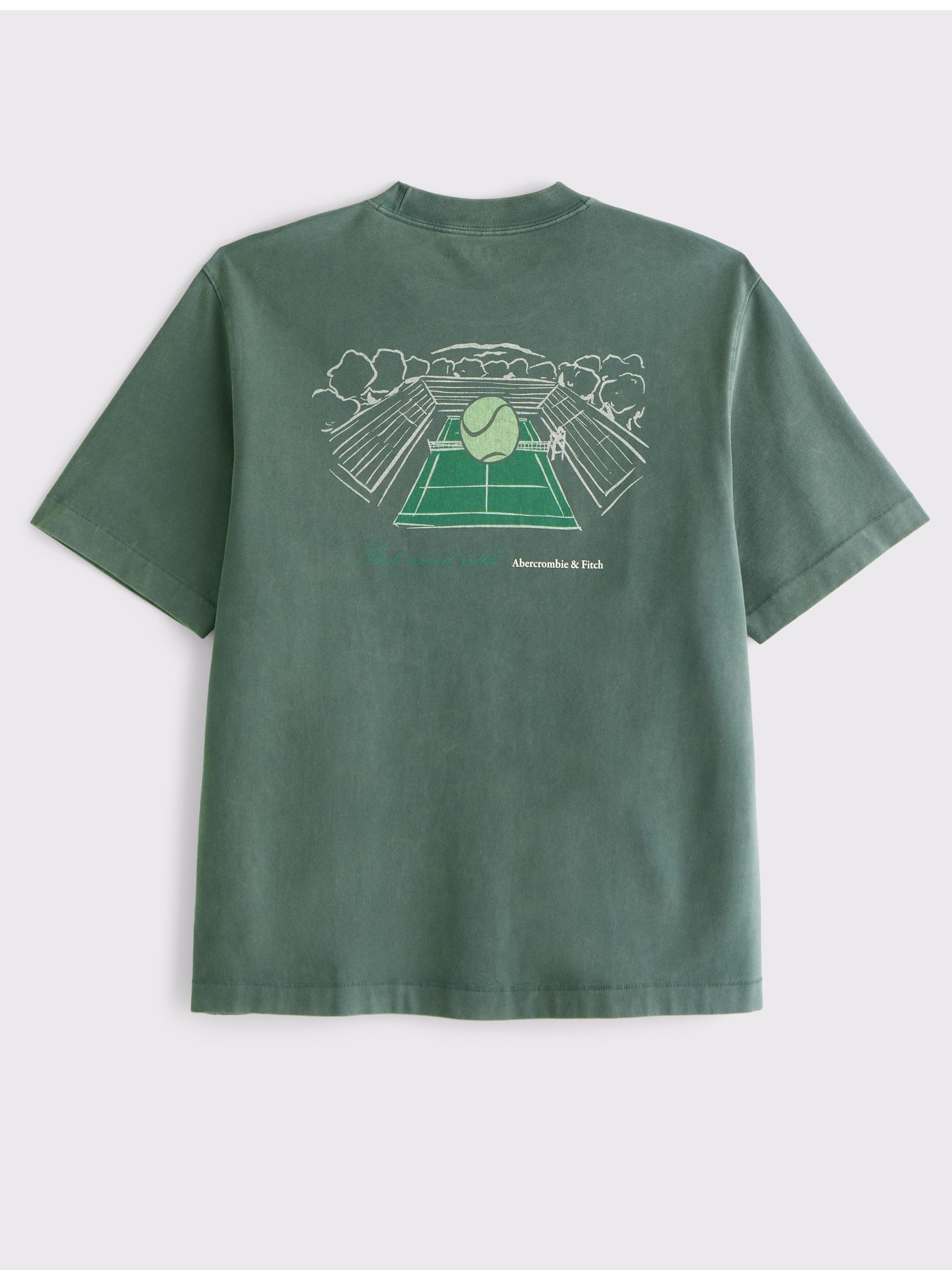 Buy Abercrombie & Fitch Green Tennis Graphic T-Shirt from Next