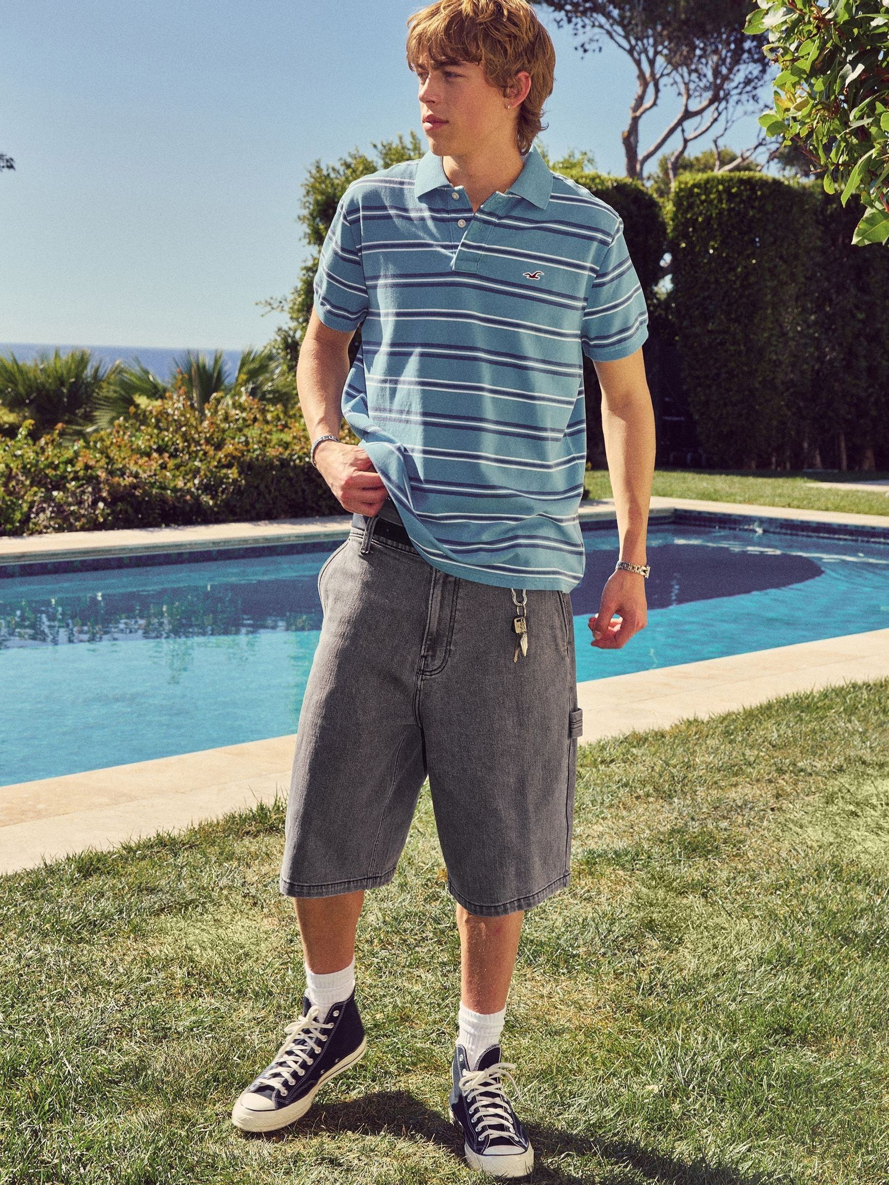 Buy Hollister Black Super Baggy Shorts from the Next UK online shop