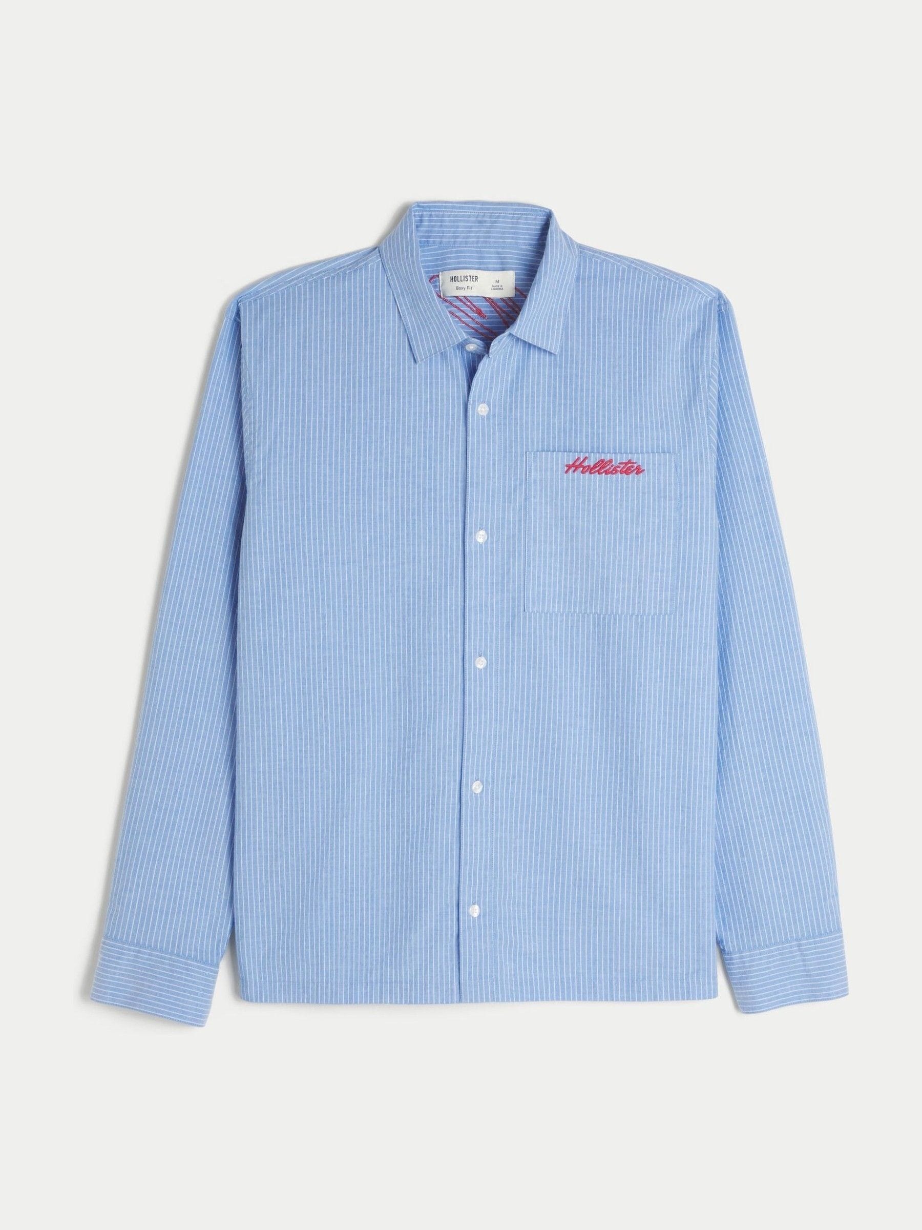 Buy Hollister Blue Poplin Shirt from Next USA