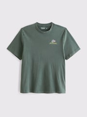 Abercrombie & Fitch Green Vintage Logo T-Shirt - Image 1 of 4