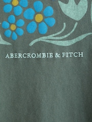 Abercrombie & Fitch Green Vintage Logo T-Shirt - Image 3 of 4