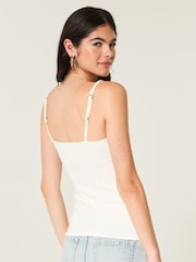 Hollister White Lace Trim Cami Top - Image 2 of 7