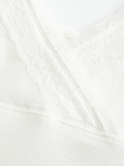 Hollister White Lace Trim Cami Top - Image 6 of 7