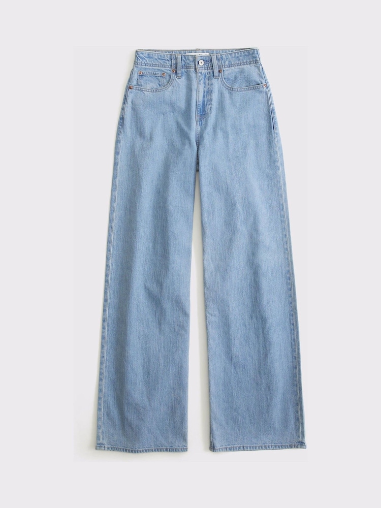 Abercrombie & Fitch Lightweight High Rise Wide Leg Jeans - Imagen 7 de 7