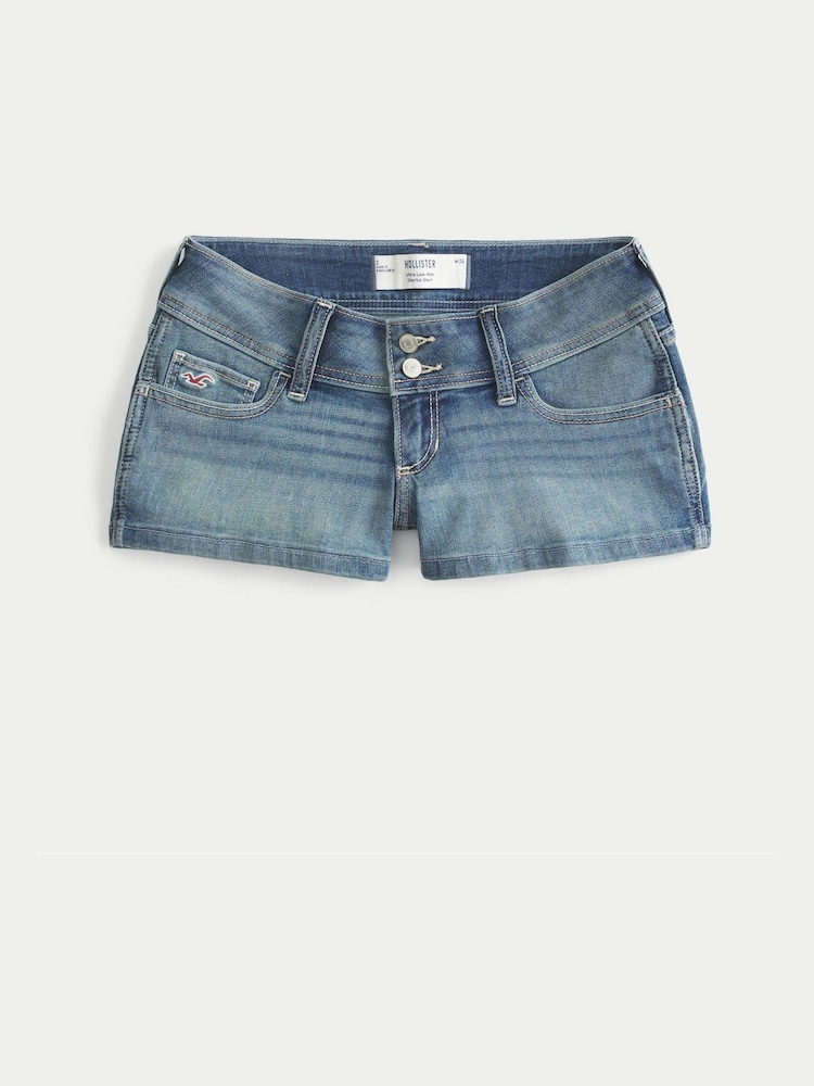 Hollister Blue Ultra Shortie Shorts - Image 4 of 4