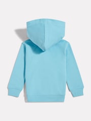 New Balance Coral Blue Stacked Logo French Terry Hoodie - Image 2 of 3