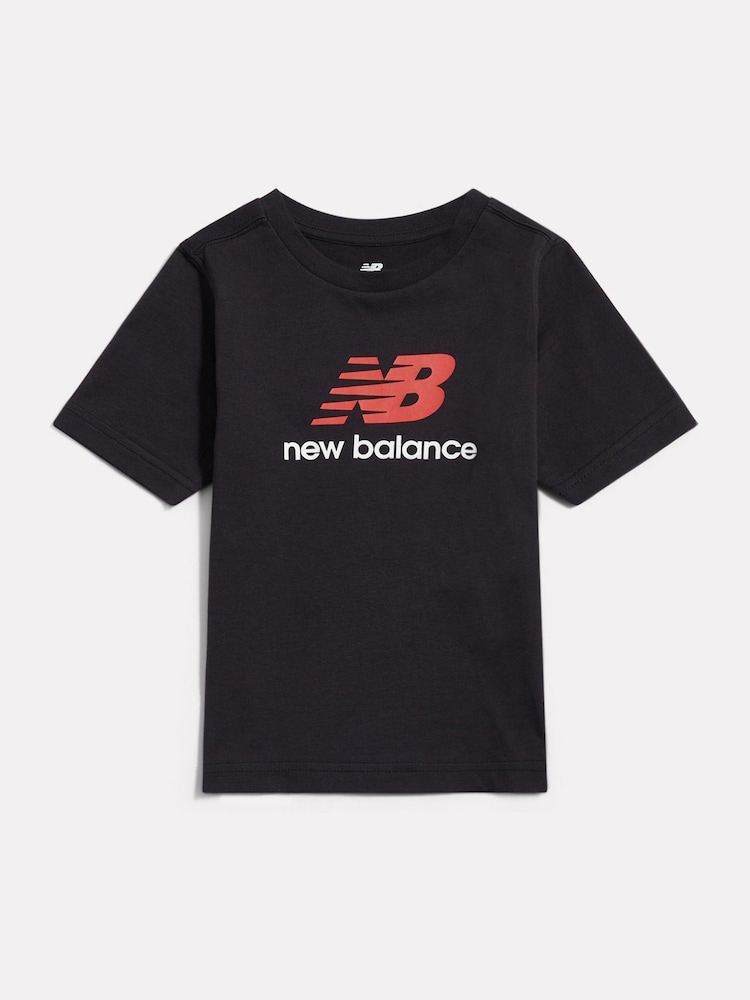 New Balance Black Stacked Logo T-Shirt - Image 1 of 3