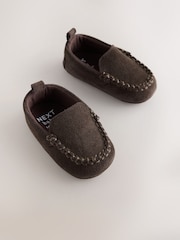 Schokoladenbraun - Baby-Schuhe aus Veloursleder (0–2 M.) - Bild 1 von 5