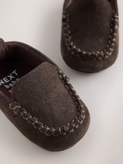 Schokoladenbraun - Baby-Schuhe aus Veloursleder (0–2 M.) - Bild 3 von 5