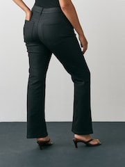 黑色 - Coated Denim Bootcut Jeans - 圖片 3，共 7