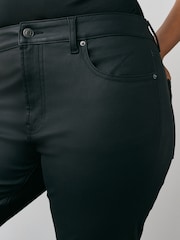 黑色 - Coated Denim Bootcut Jeans - 圖片 4，共 7