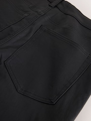 黑色 - Coated Denim Bootcut Jeans - 圖片 7，共 7