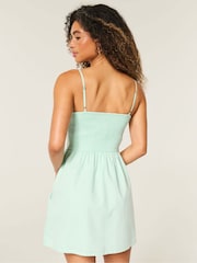 Hollister Mint Blue Button Through Mini Dress - Image 3 of 4