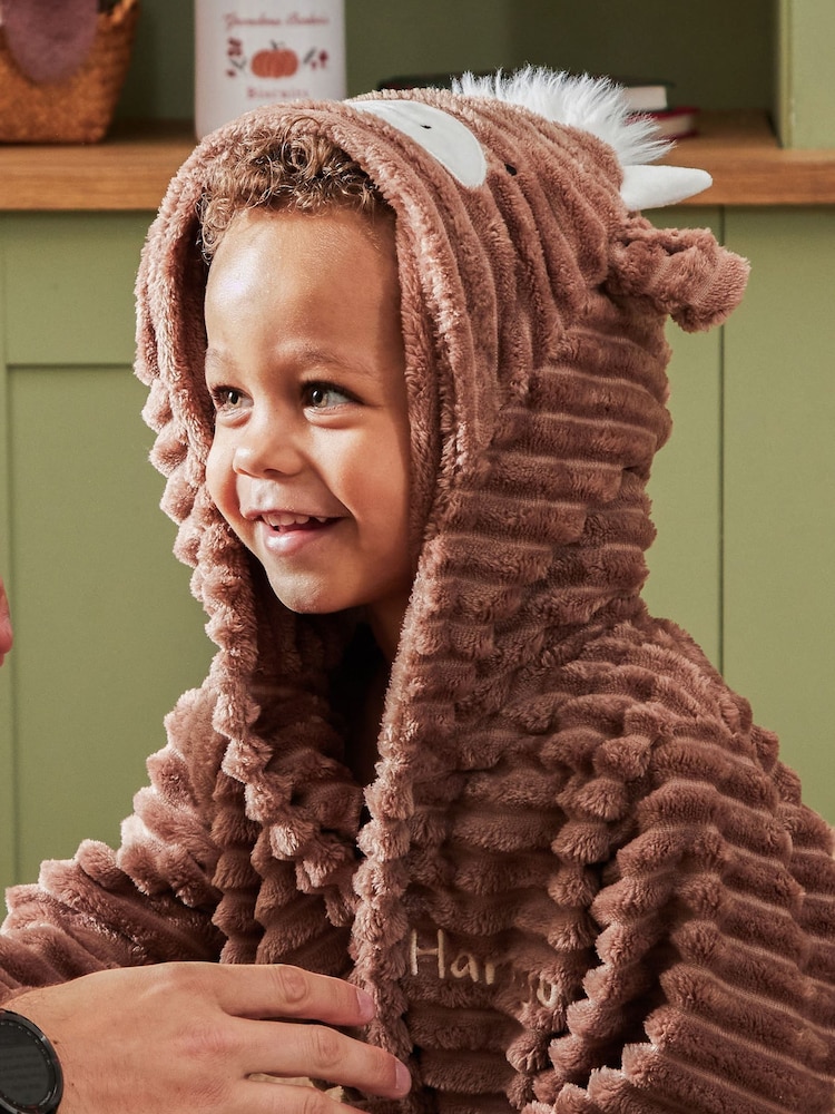 Personalised Highland Cow Fleece Robe by My 1st Years - Image 1 of 4