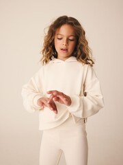 Ekru Ağ - Hoodie And Kick-Flare Set (3-16yrs) - 4şəkildən 2 şəkil