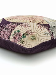Deyongs Pink Sakura Soft Velvet Printed Cushion - Image 7 of 11