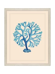 Brookpace Lascelles Blue/White Seaweed IV' Coastal Wall Art - Image 2 of 4