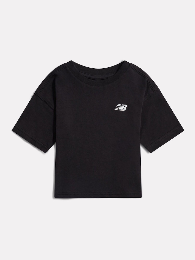 New Balance Black Jersey Small Logo T-Shirt - Image 1 of 3