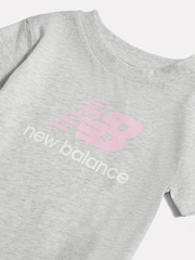 Gris - Camiseta con logotipo apilado de New Balance - Imagen 3 de 3