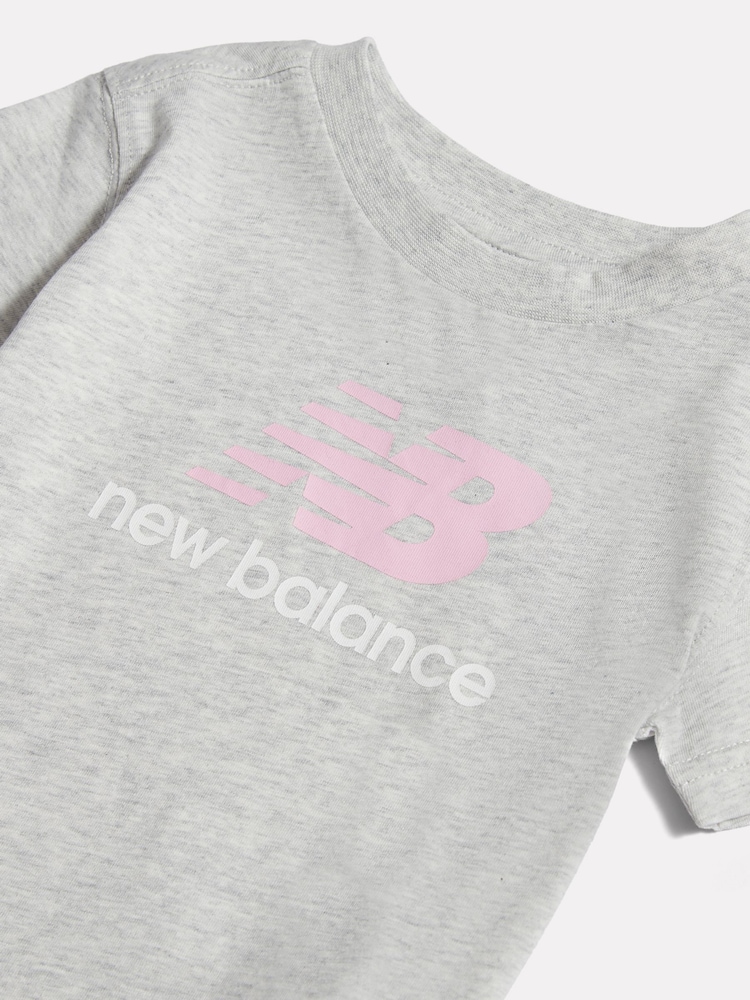 Gris - Camiseta con logotipo apilado de New Balance - Imagen 3 de 3