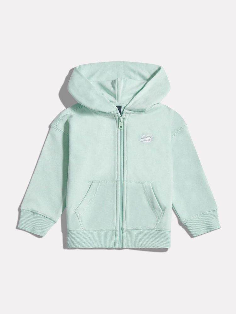 New Balance Green FT Small Logo Full Zip Hoodie - Image 1 of 3