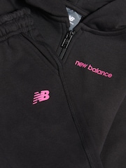 New Balance Black Linear Logo FT Zip Hoodie and Joggers Set - Image 3 of 3