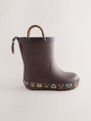 Brown Animals Warm Lined Handle Wellies - Image 2 of 5
