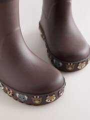 Brown Animals Warm Lined Handle Wellies - Image 3 of 5